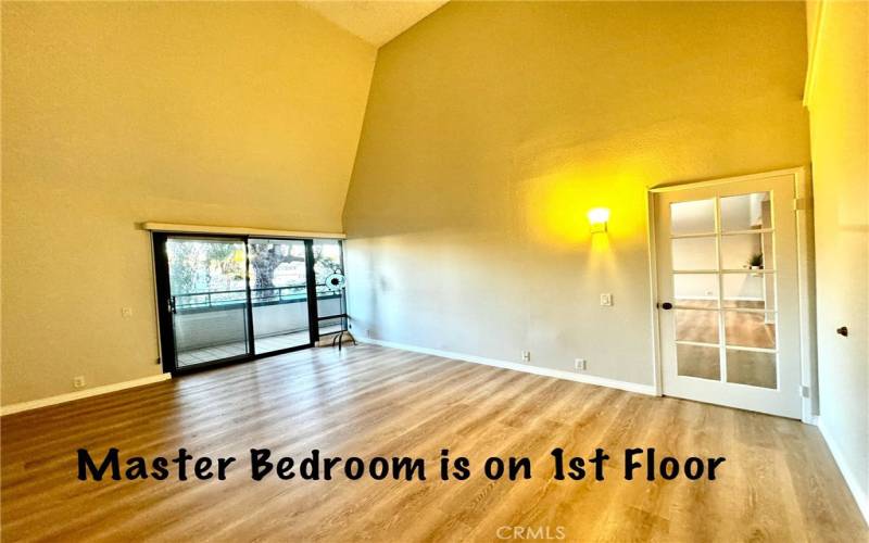 MASTER BEDROOM is on FIRST FLOOR.