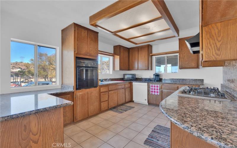 Open Kitchen with granite counters.