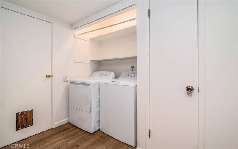 Laundry area off the kitchen