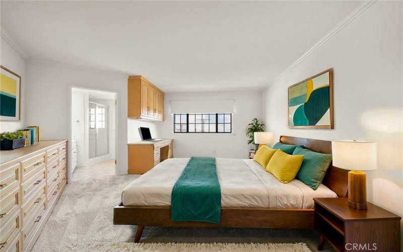 Primary bed suite - virtually staged