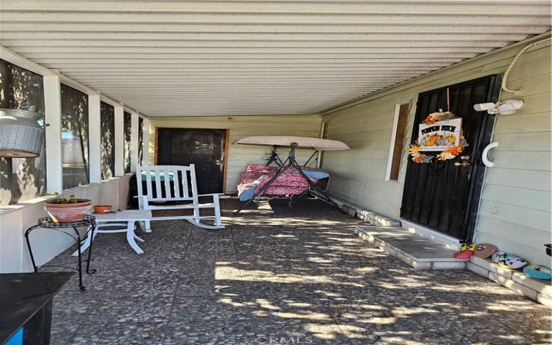 Screened-in Porch with new flooring