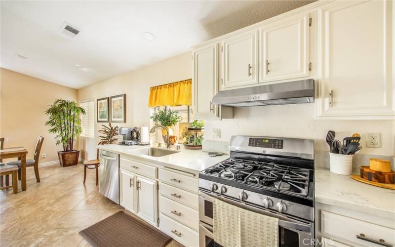 Lovely kitchen is clean and crisp!