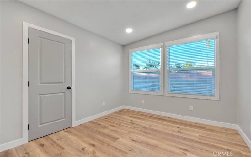 Bedroom 3: New Dual Pane Windows, New Blinds, New Recessed Lights, New Laminate Waterproof flooring, New Baseboards. New Door.