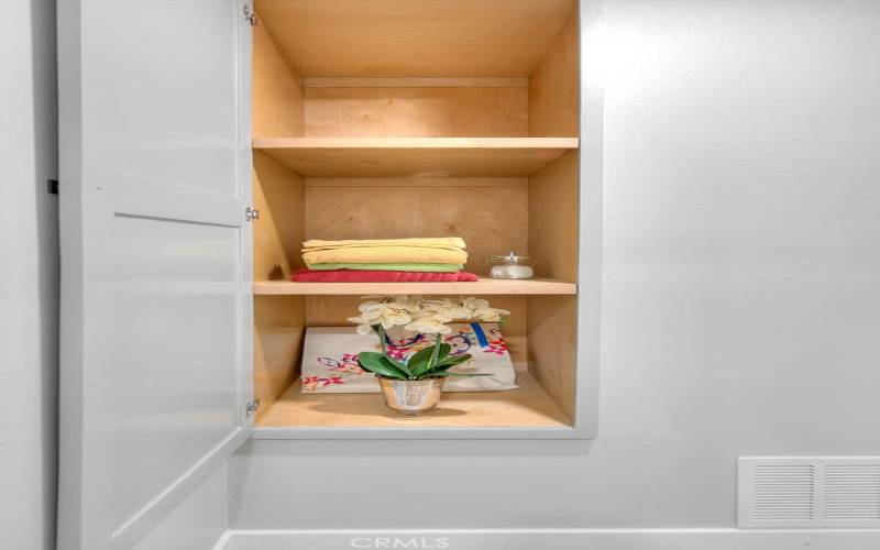 Brand New Linen Closet in Hallway.