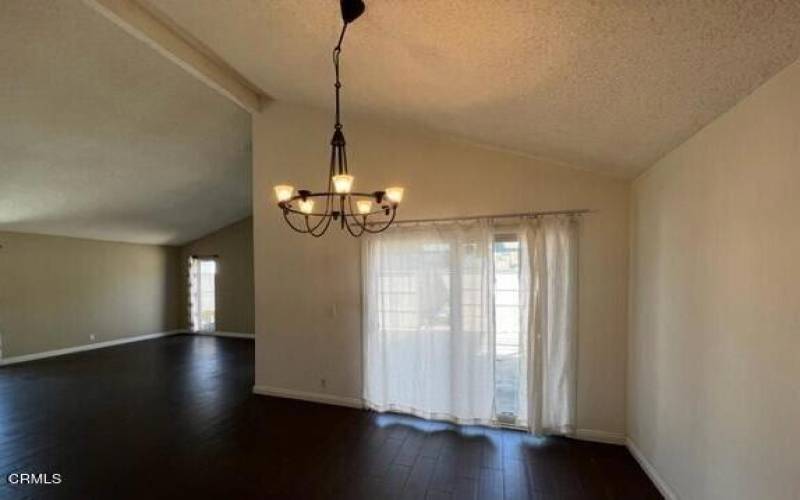 Dining room into living room