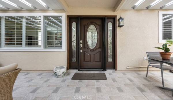 Front patio and door into unit