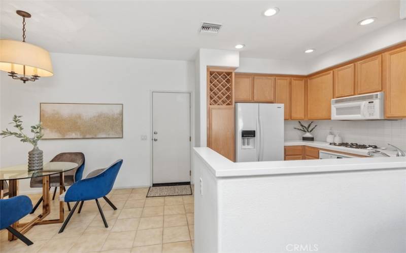 Open concept kitchen to living room