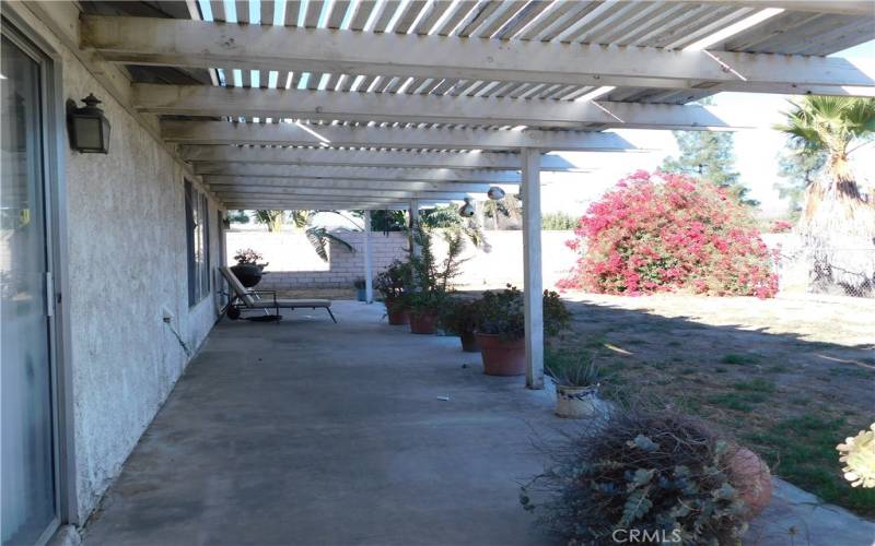 Large covered patio.