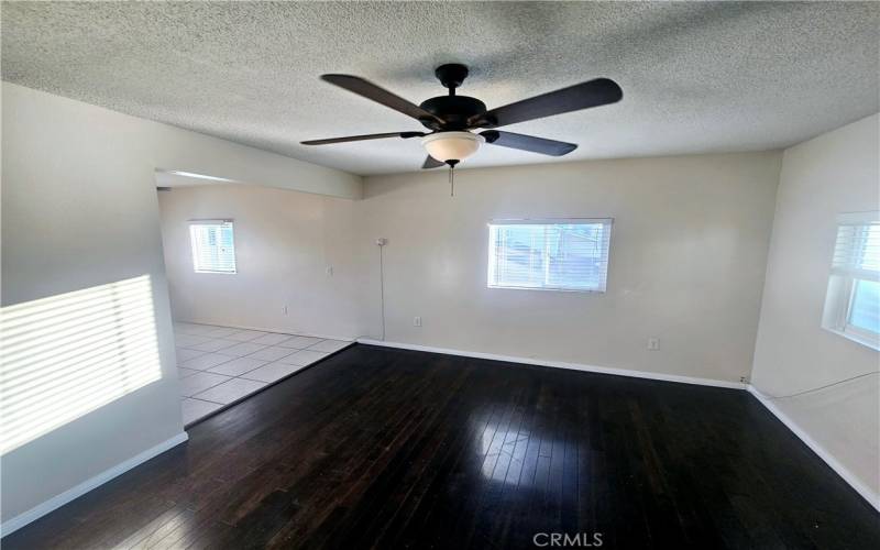 Living room and kitchen