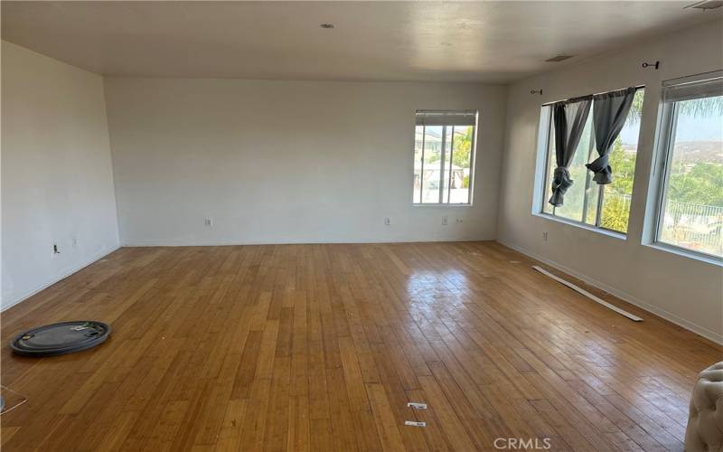 Hard wood floor in the master bedroom