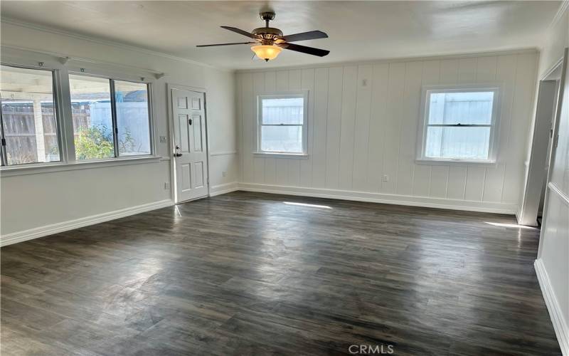 Entry to a spacious open  living space.