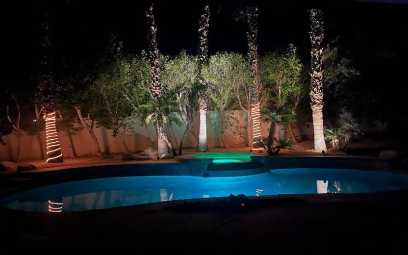 Pool at night