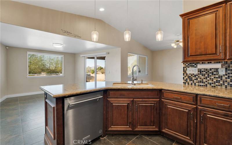 Kitchen view to Dining Area