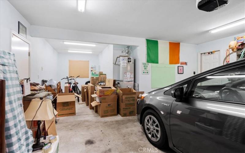 2 car garage with additional bump out storage