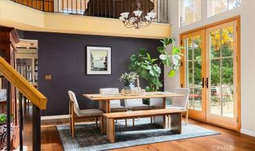 Dining Space, doors lead to the patio/gazebo/water feature