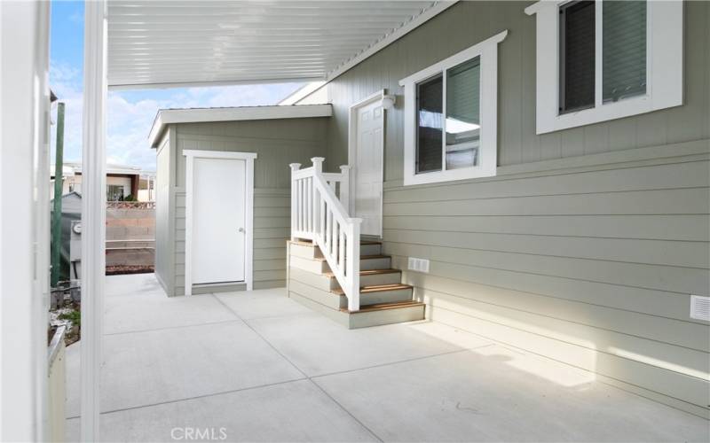 Carport with Storage Shed