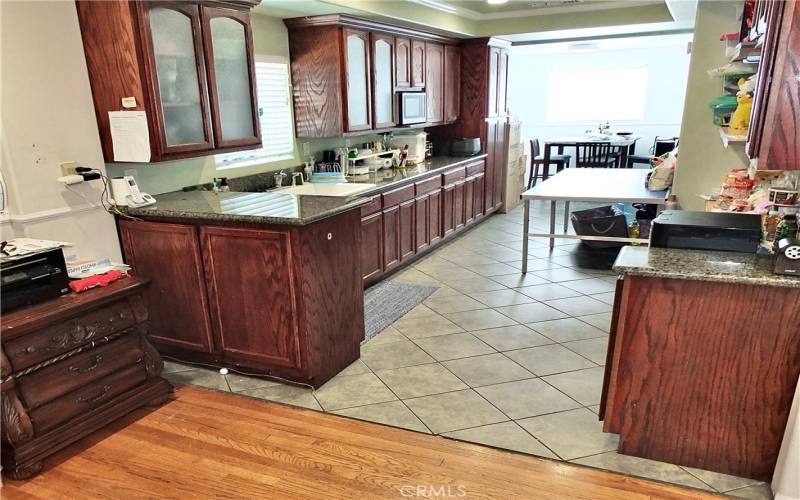 Dining rooms at both ends of the kitchen!