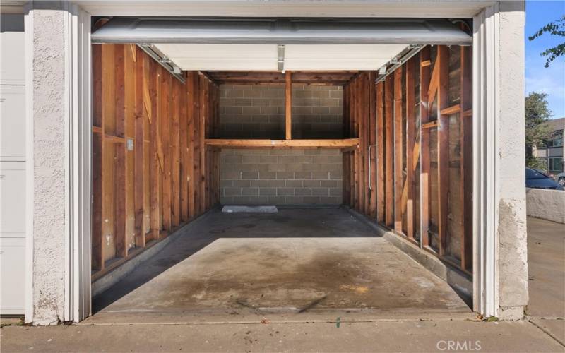 Detached garage interior