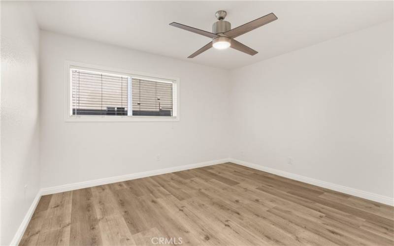 Bedroom 1 with ceiling fan