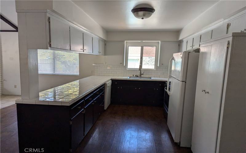 Kitchen with tile counter tops