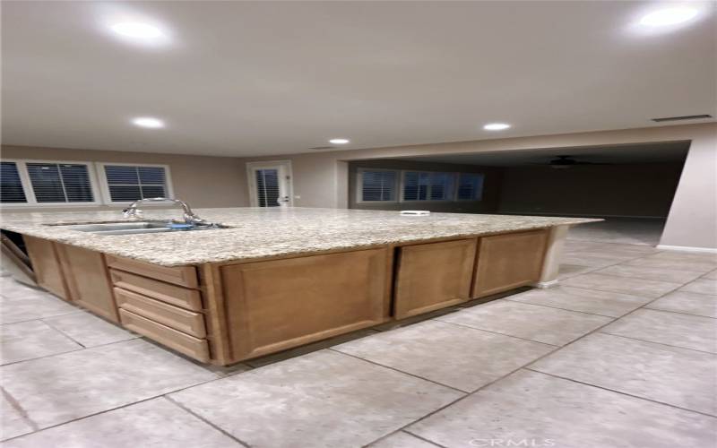 Kitchen granite island