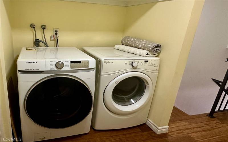 Washer & Dryer in the Upstairs Hallway