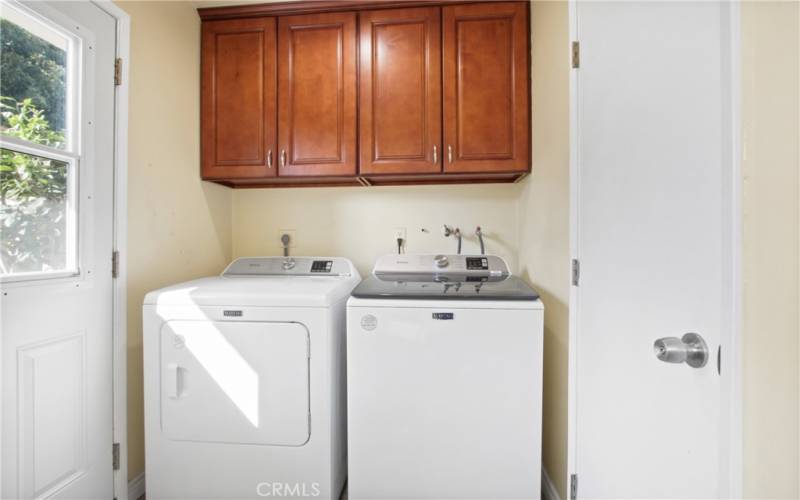 Inside laundry, washer and dryer comes with the sale