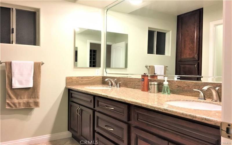 Third bathroom with private vanity room
