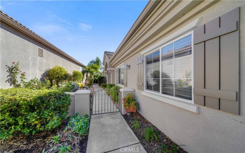 Gated, Private Entry to the Front Door