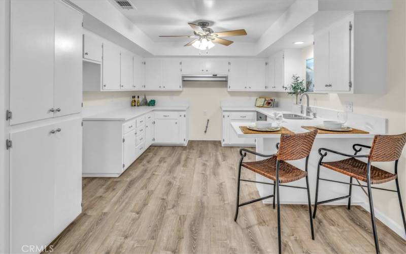 Large kitchen with ample cabinetry