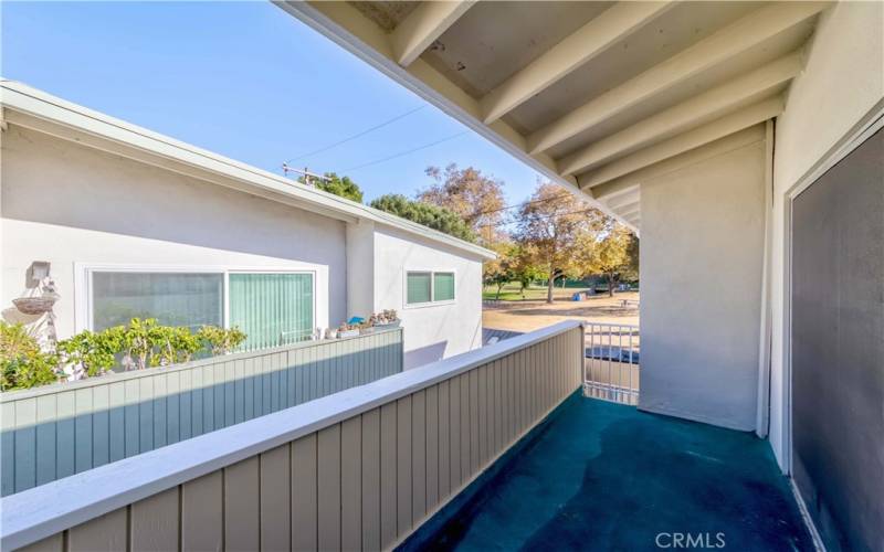 private balcony off living room