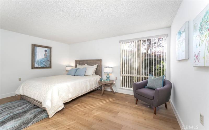 Primary bedroom with large picture window!