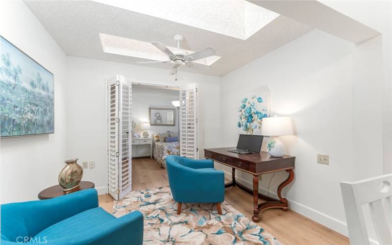 Skylights accent this remodeled atrium.