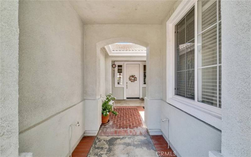 Charming gated courtyard.