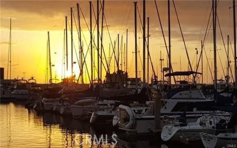 King Harbor Marina at Sunset