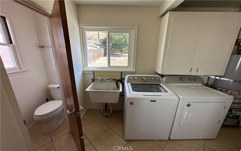 1/2 Bath, Washer and Dryer included