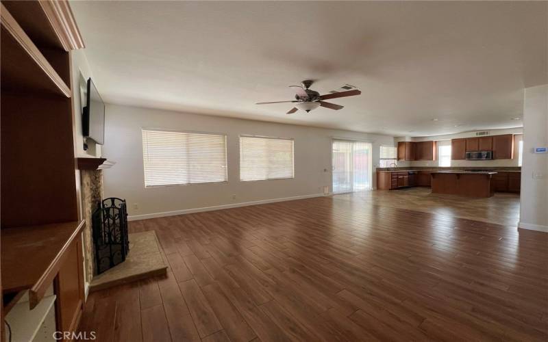 Living room looking towards kitchen.