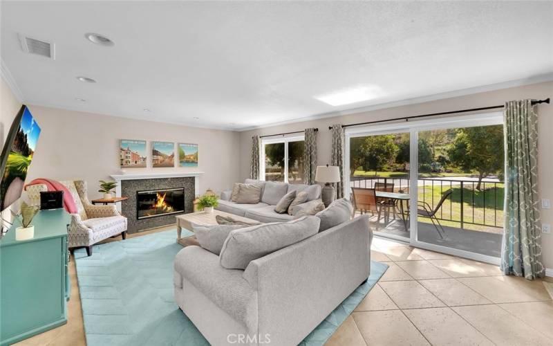 Living Room opens to balcony and relaxing views.