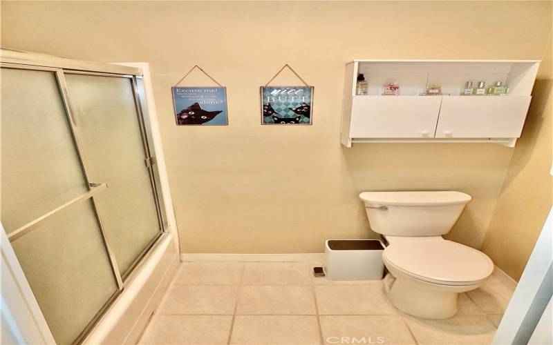 Bath Tub with enclosed Shower off Vanity area