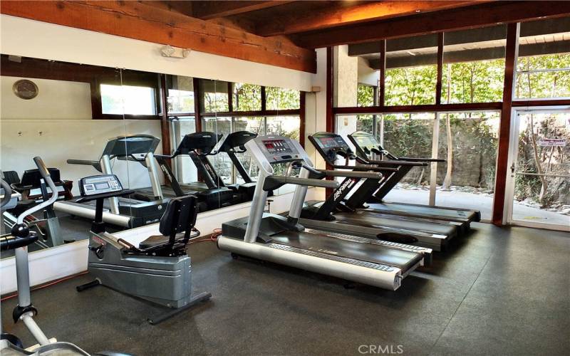 Fitness center with free weights, machines and more.....no  need to pay for a gym membership