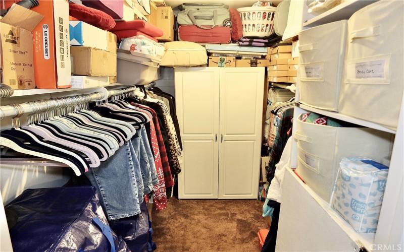 Oversized walk-in closet off Bedroom