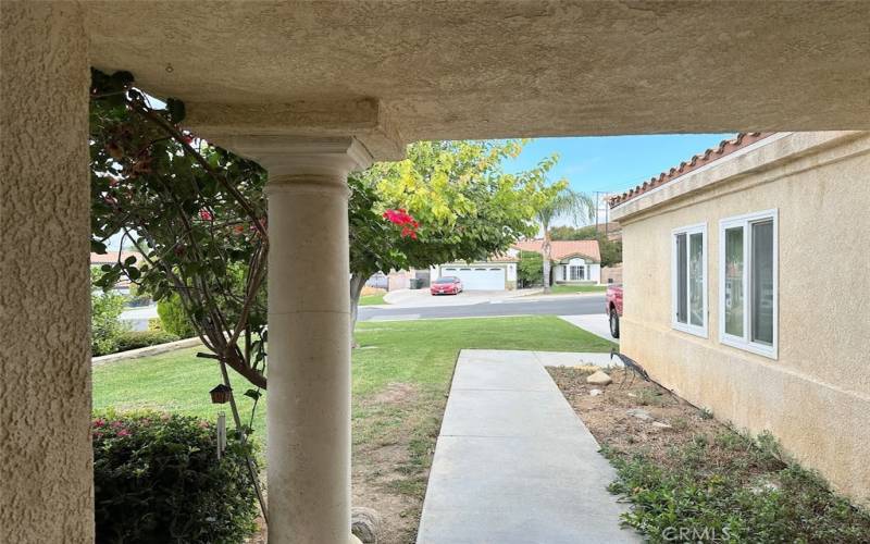 View from house to street