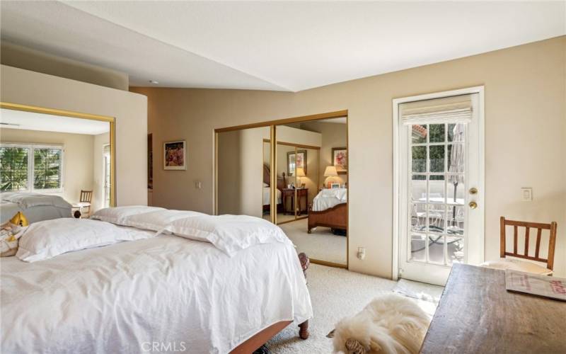 Primary bedroom with closets.