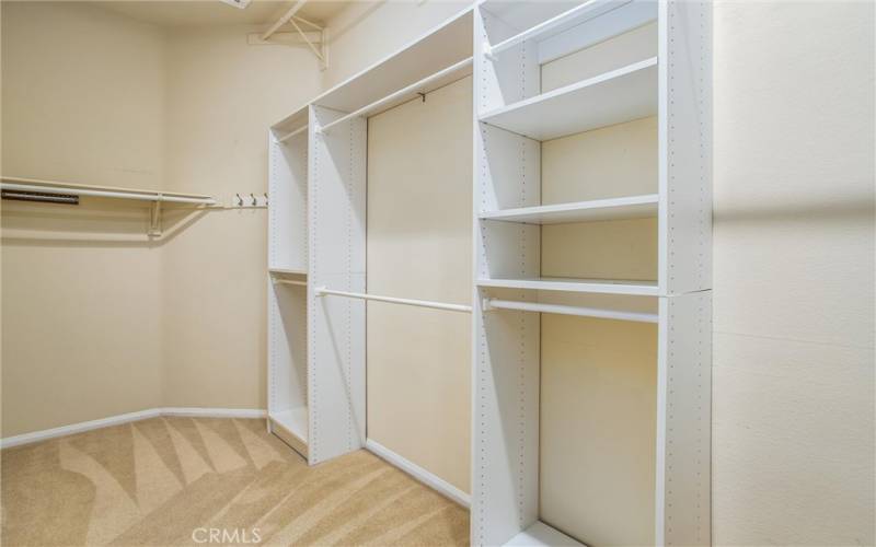 Primary walk in closet