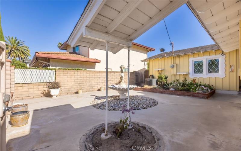 Entering front courtyard