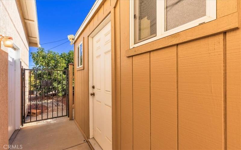 Shed behind second garage