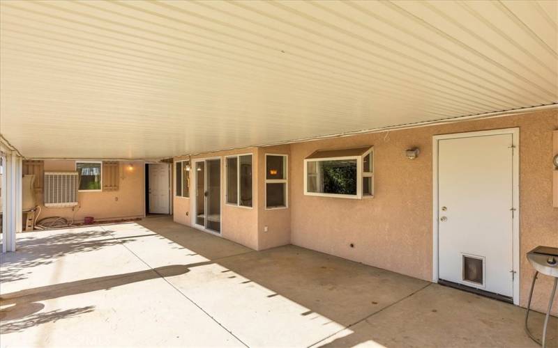 Large covered patio