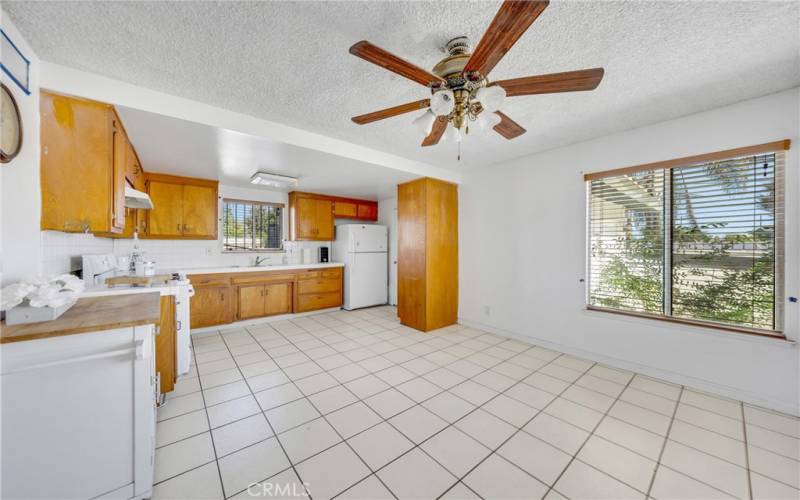 Kitchen and dining area