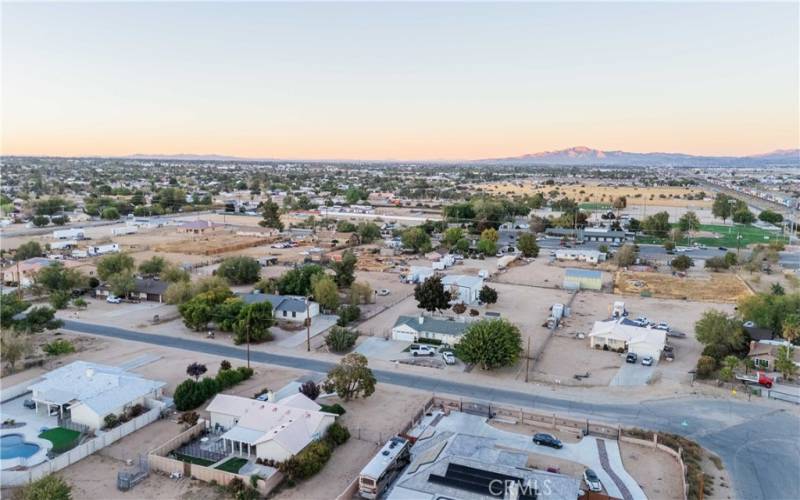 aerial view of neighborhood