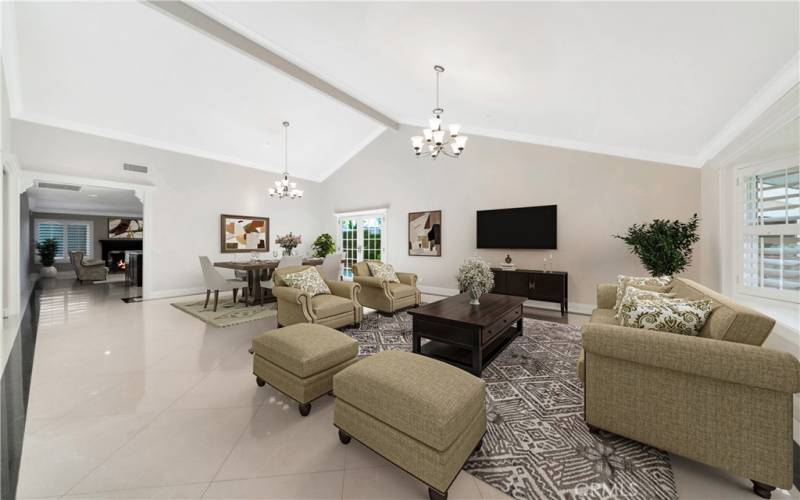 Large Living & Dinning Room. Virtually staged